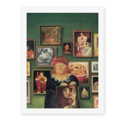 Fernando Botero's 'The Collector' painting reproduced as a rolled canvas print