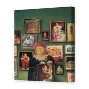 Fernando Botero's 'The Collector' painting reproduced as a gallery-wrapped canvas print