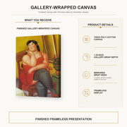 Fernando Botero - The Colombian Based gallery wrap canvas construction and hanging details infographic