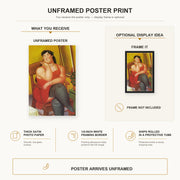Fernando Botero - The Colombian Based poster print size comparison and framing display infographic