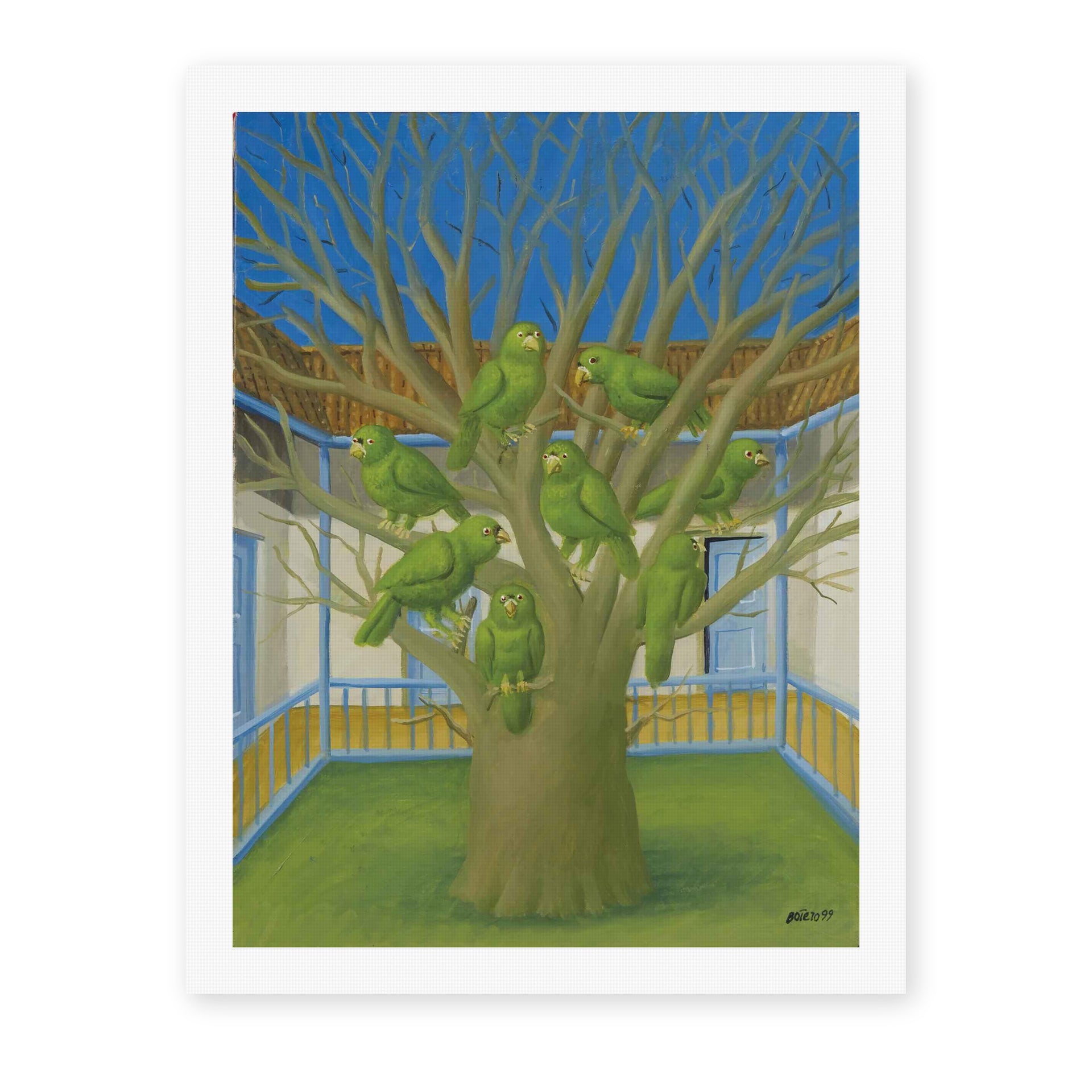 Fernando Botero's 'The Dead Tree' painting reproduced as a rolled canvas print