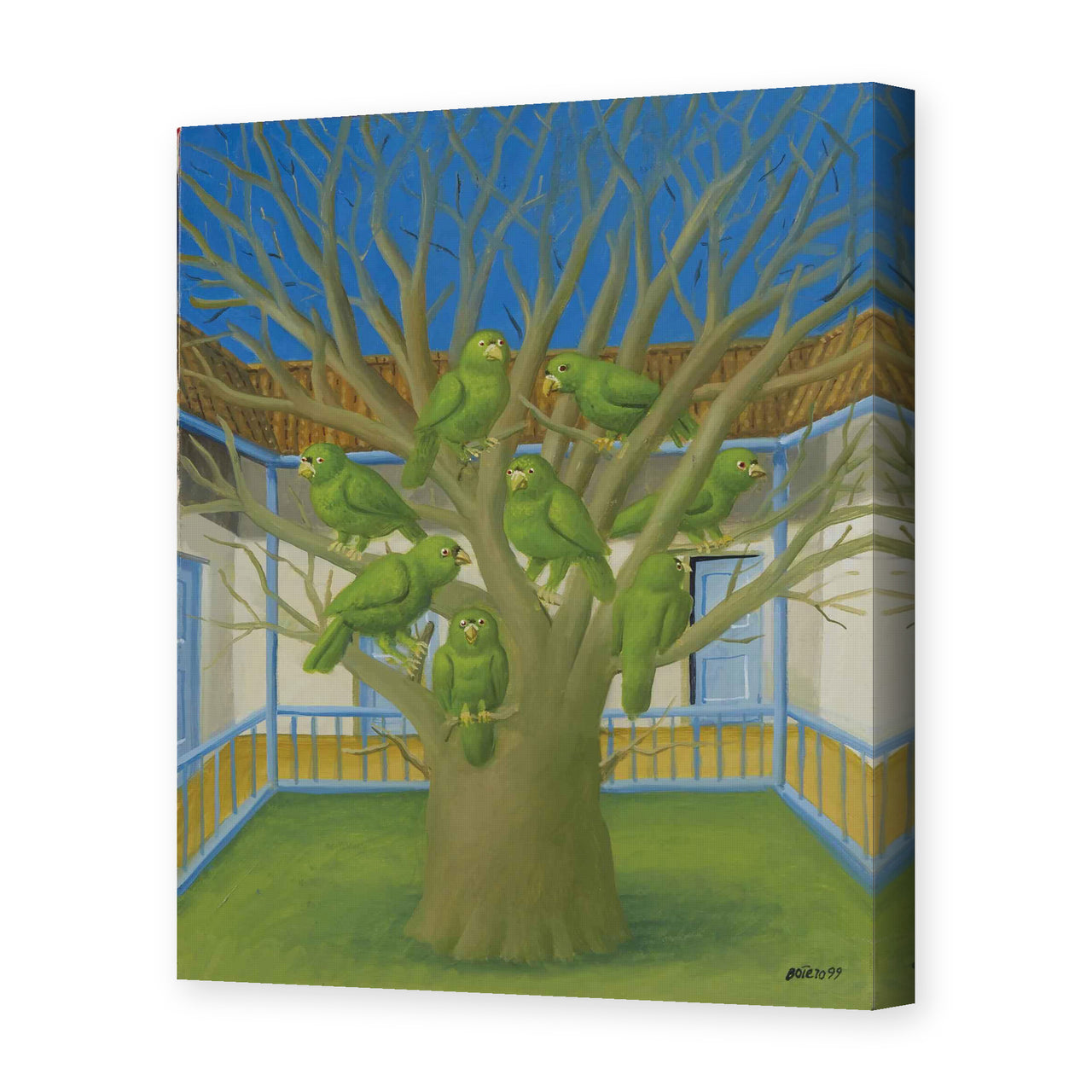 Fernando Botero's 'The Dead Tree' painting reproduced as a gallery-wrapped canvas print