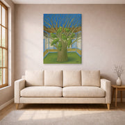 Gallery-wrapped canvas print of Fernando Botero's The Dead Tree displayed on a wall in a living room
