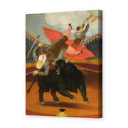 Fernando Botero's 'The Death of Luis Chalet' painting reproduced as a gallery-wrapped canvas print