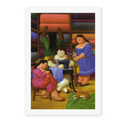Fernando Botero's 'The Designers' painting reproduced as a rolled canvas print