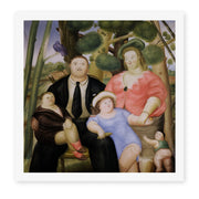 Fernando Botero's 'The Family' painting reproduced as a rolled canvas print