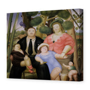 Fernando Botero's 'The Family' painting reproduced as a gallery-wrapped canvas print