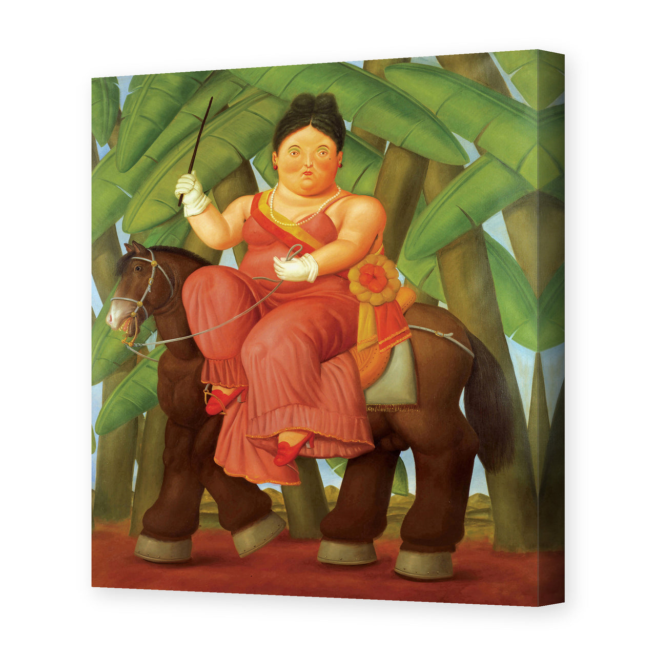 Fernando Botero's 'The First' painting reproduced as a gallery-wrapped canvas print