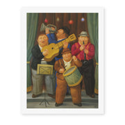 Fernando Botero's 'The Orchestra' painting reproduced as a rolled canvas print