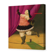 Fernando Botero's 'Tightrope Walker' painting reproduced as a gallery-wrapped canvas print