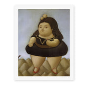 Fernando Botero's 'Tour of the Volcano' painting reproduced as a rolled canvas print