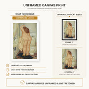 Fernando Botero - ( Tribute to Bonnard canvas print size comparison and framing display infographic