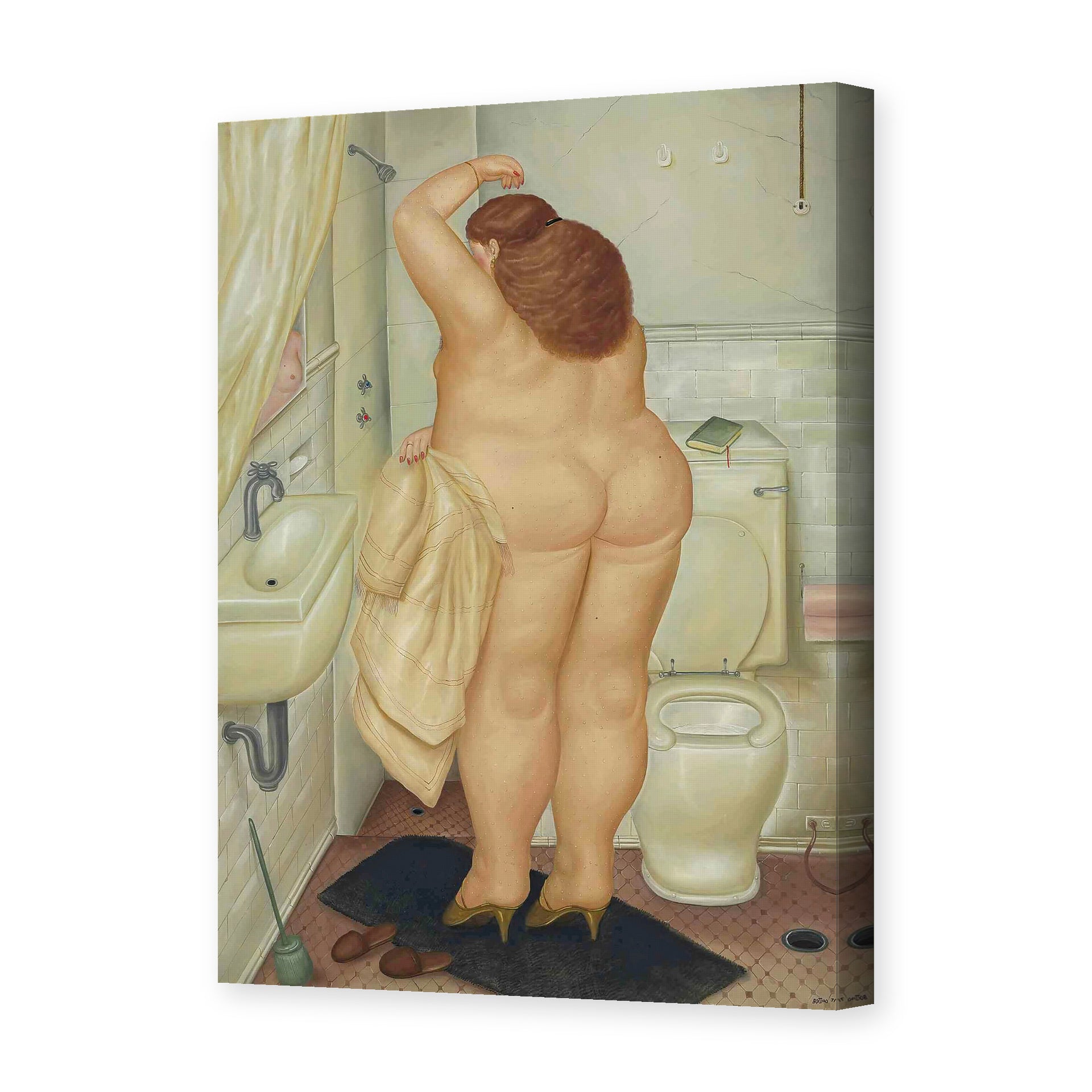 Fernando Botero's '( Tribute to Bonnard' painting reproduced as a gallery-wrapped canvas print
