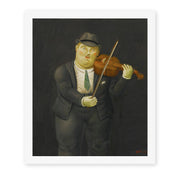 Fernando Botero's 'Violinist' painting reproduced as a rolled canvas print