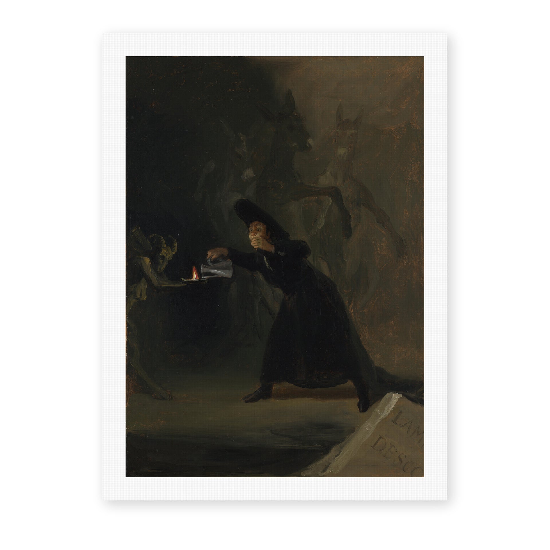 Francisco Goya's 'A Scene from The Forcibly Bewitched' painting reproduced as a rolled canvas print
