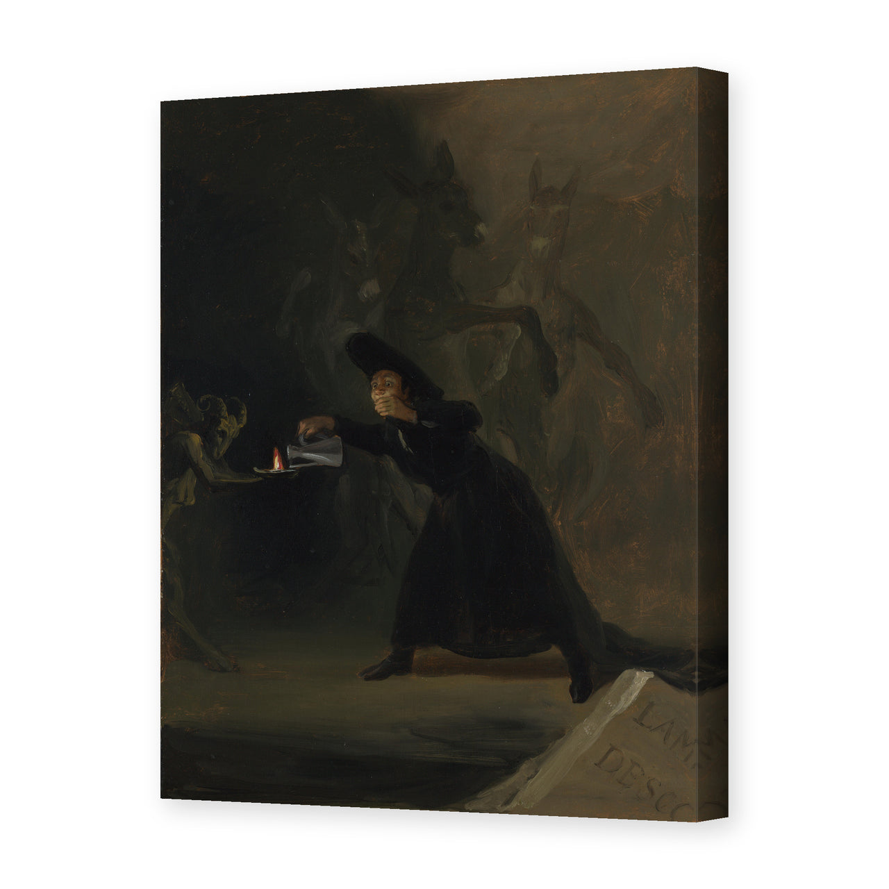 Francisco Goya's 'A Scene from The Forcibly Bewitched' painting reproduced as a gallery-wrapped canvas print