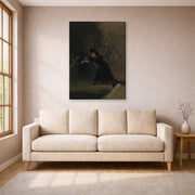 Gallery-wrapped canvas print of Francisco Goya's A Scene from The Forcibly Bewitched displayed on a wall in a living room