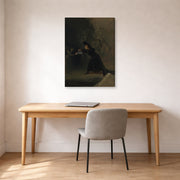 Gallery-wrapped canvas print of Francisco Goya's A Scene from The Forcibly Bewitched displayed on a wall in a office