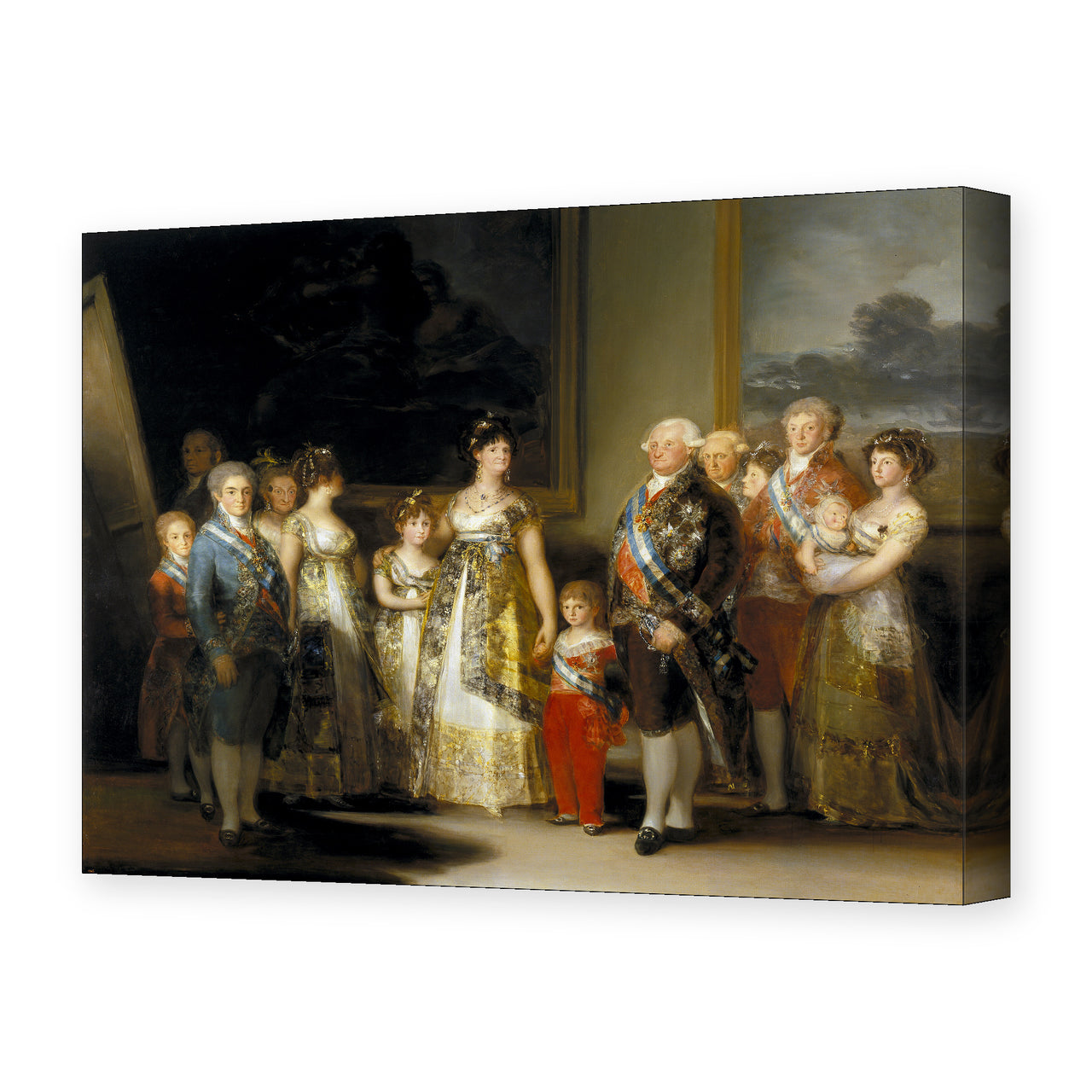 Francisco Goya's 'Charles IV of Spain and His Family' painting reproduced as a gallery-wrapped canvas print