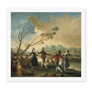Francisco Goya's 'Dance of the Majos at the Banks of Manzanares' painting reproduced as a rolled canvas print