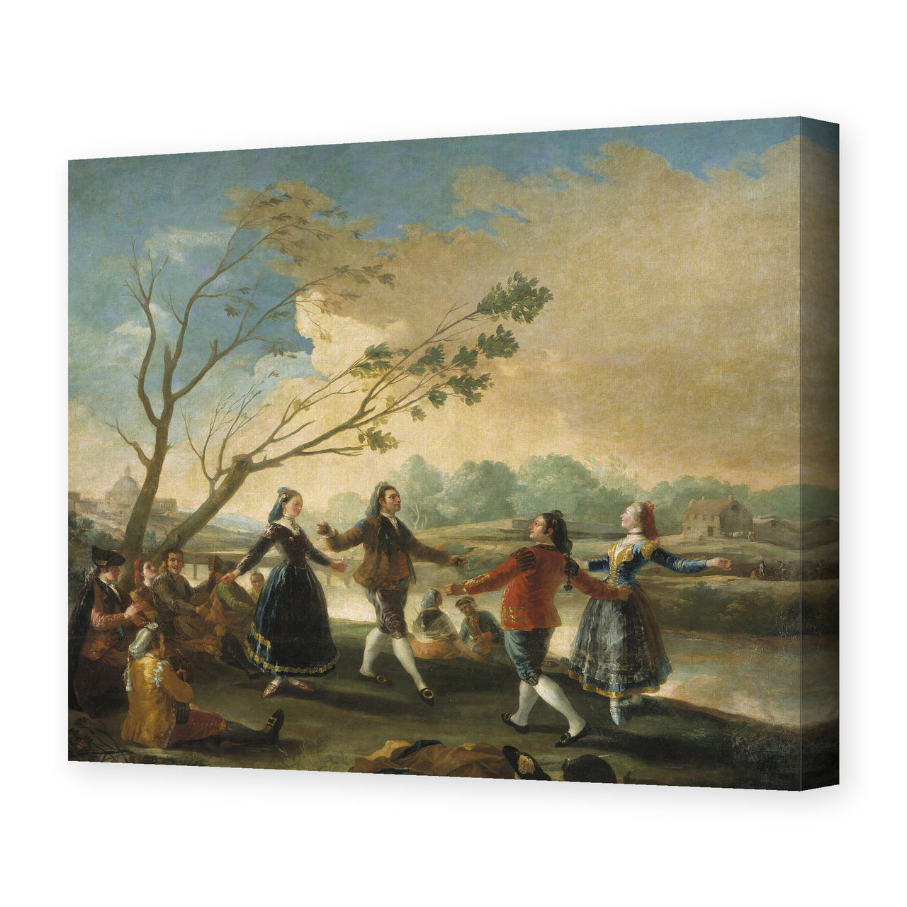 Francisco Goya's 'Dance of the Majos at the Banks of Manzanares' painting reproduced as a gallery-wrapped canvas print