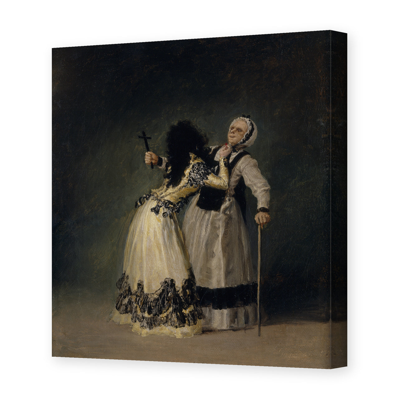 Francisco Goya's 'Duchess of Alba and la Beata' painting reproduced as a gallery-wrapped canvas print