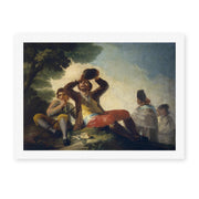 Francisco Goya's 'El Bebedor' painting reproduced as a rolled canvas print