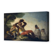 Francisco Goya's 'El Bebedor' painting reproduced as a gallery-wrapped canvas print