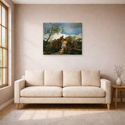 Gallery-wrapped canvas print of Francisco Goya's El ciego de la guitarra displayed on a wall in a living room