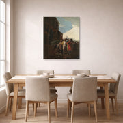 Gallery-wrapped canvas print of Francisco Goya's Fair Madrid displayed on a wall in a dining room