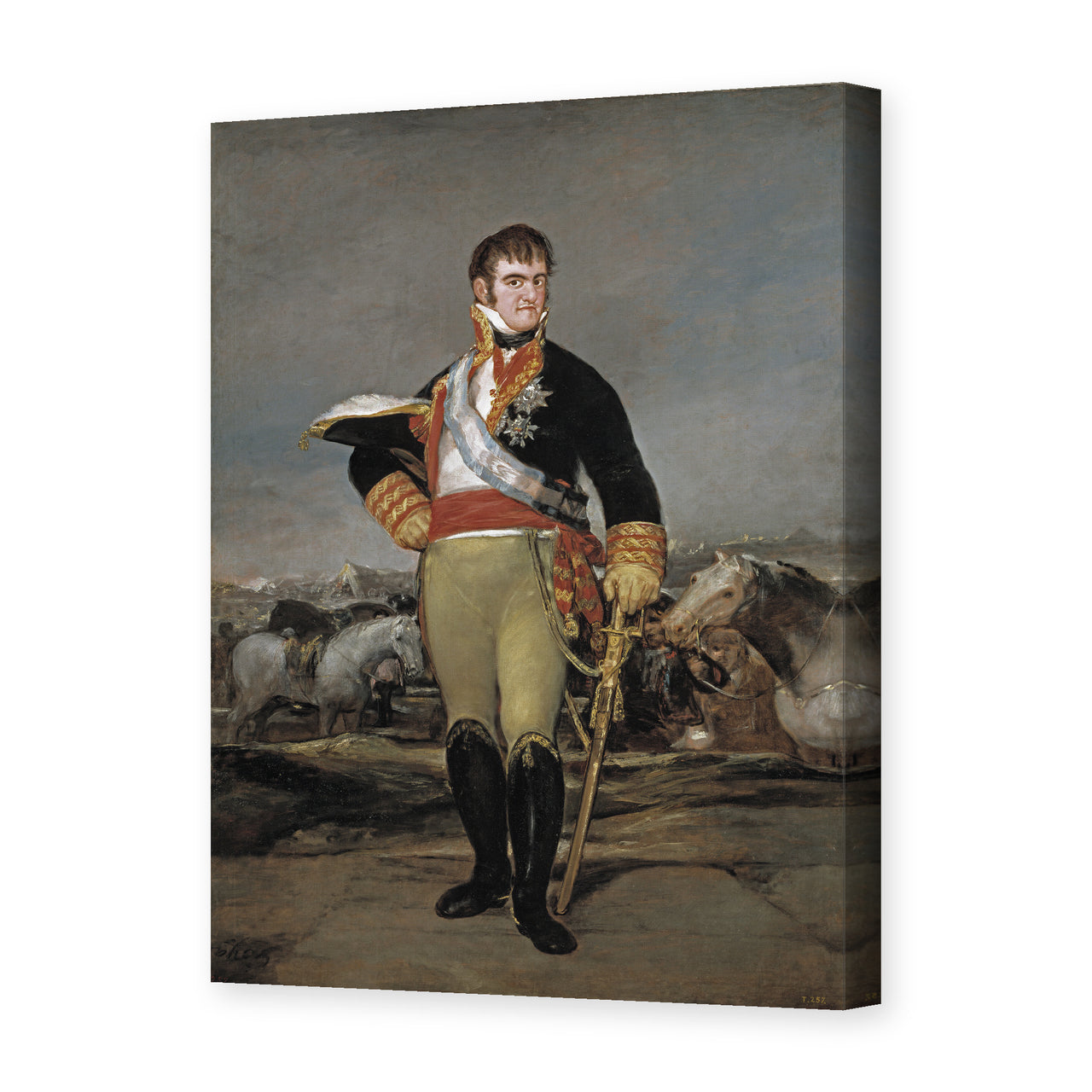 Francisco Goya's 'Ferdinand VII of Spain' painting reproduced as a gallery-wrapped canvas print