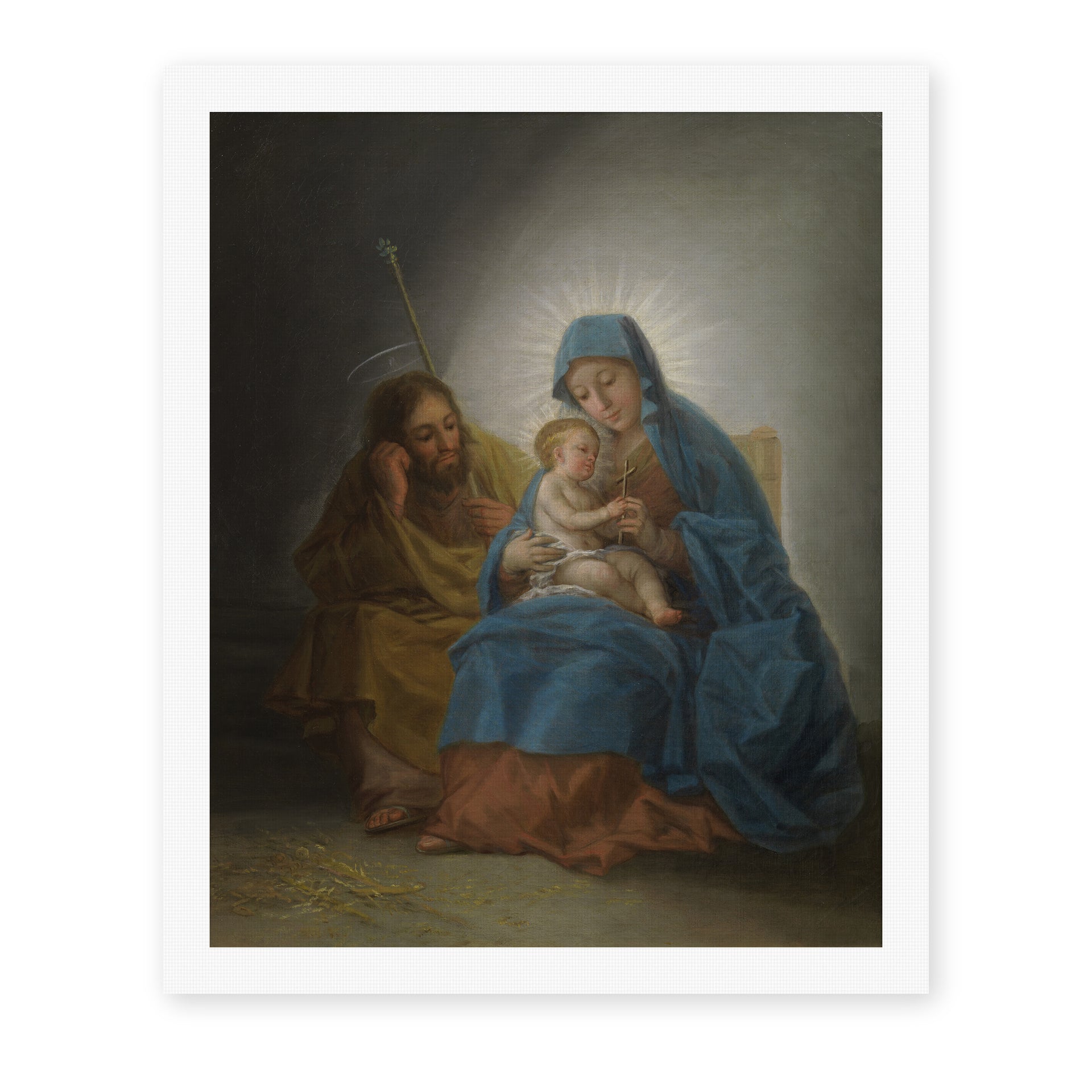 Francisco Goya's 'La Sagrada Familia' painting reproduced as a rolled canvas print
