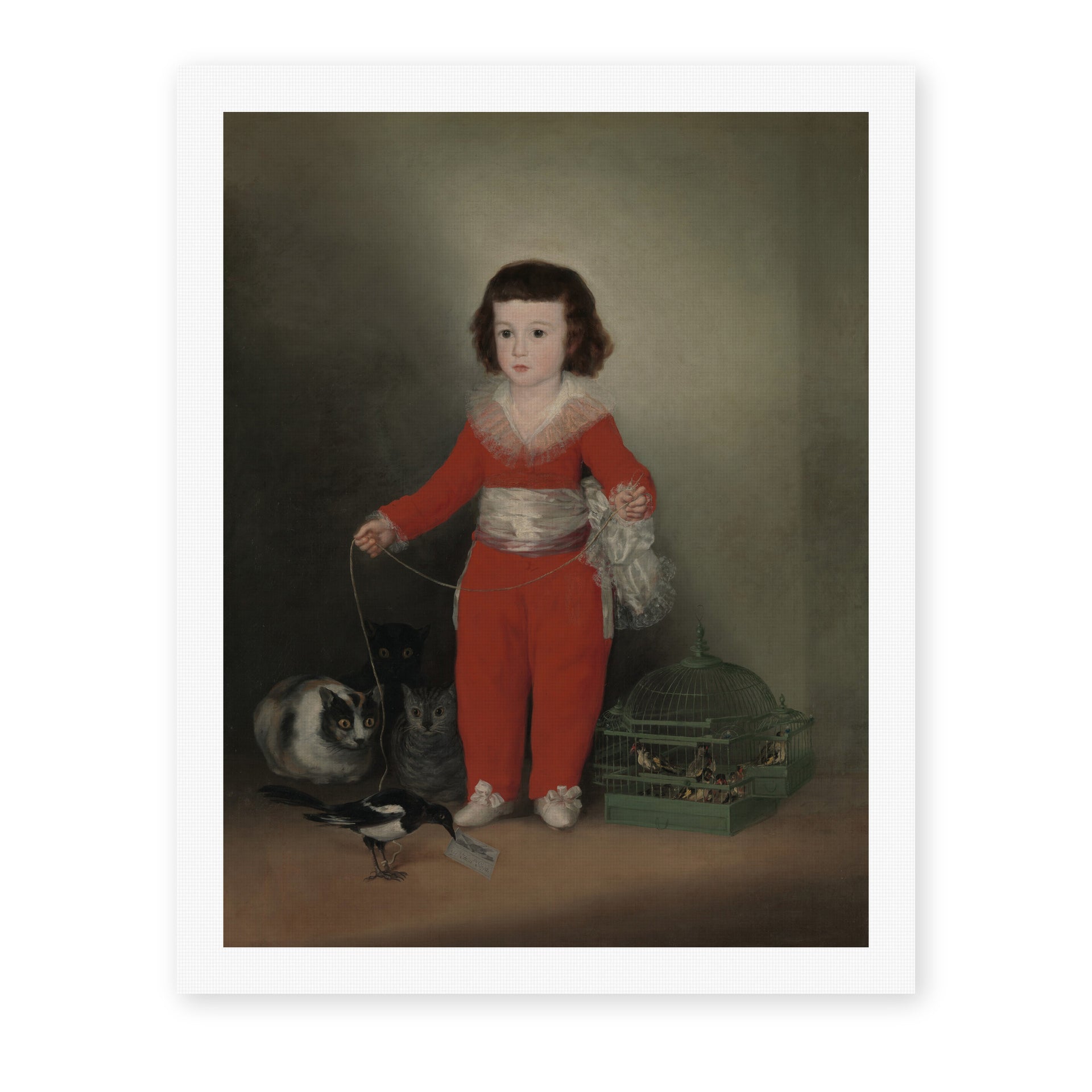 Francisco Goya's 'Manuel Osorio Manrique de Zuniga' painting reproduced as a rolled canvas print