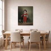 Gallery-wrapped canvas print of Francisco Goya's Manuel Osorio Manrique de Zuniga displayed on a wall in a dining room