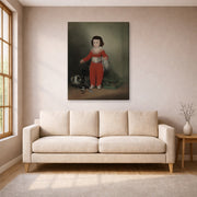 Gallery-wrapped canvas print of Francisco Goya's Manuel Osorio Manrique de Zuniga displayed on a wall in a living room
