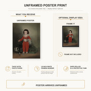 Francisco Goya - Manuel Osorio Manrique de Zuniga poster print size comparison and framing display infographic