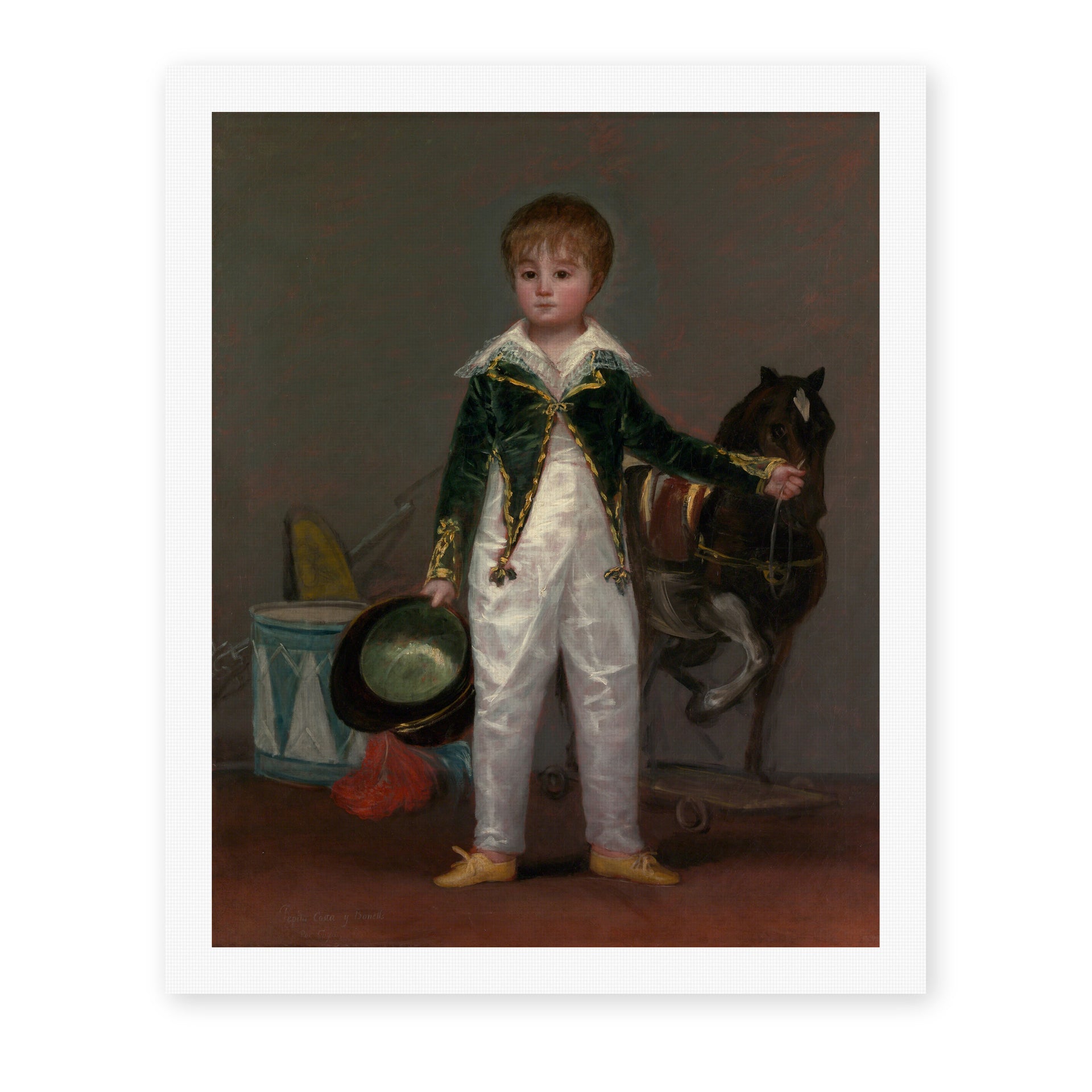 Francisco Goya's 'Pepito' painting reproduced as a rolled canvas print