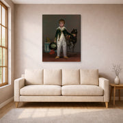 Gallery-wrapped canvas print of Francisco Goya's Pepito displayed on a wall in a living room