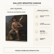 Francisco Goya - Saint John the Baptist as a Child in the Desert gallery wrap canvas construction and hanging details infographic
