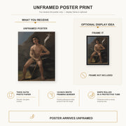 Francisco Goya - Saint John the Baptist as a Child in the Desert poster print size comparison and framing display infographic