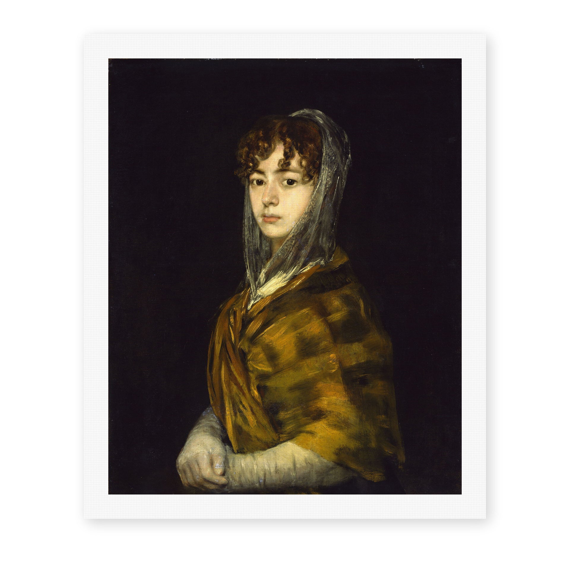Francisco Goya's 'Senora Sabasa Garcia' painting reproduced as a rolled canvas print
