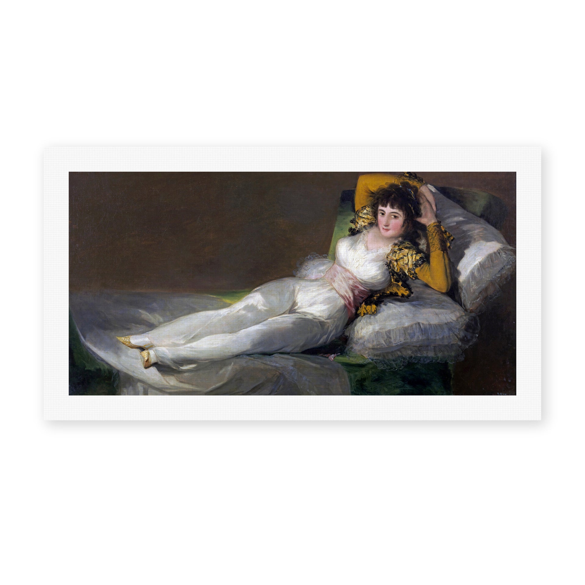 Francisco Goya's 'The Clothed Maja (La maja vestida)' painting reproduced as a rolled canvas print