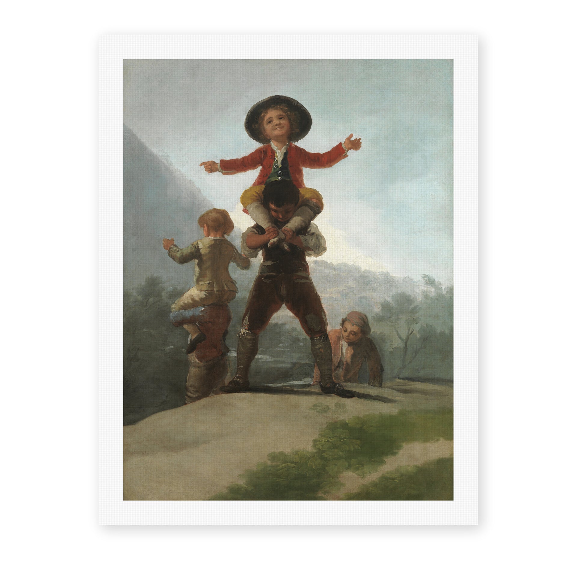 Francisco Goya's 'The Gigantillas' painting reproduced as a rolled canvas print