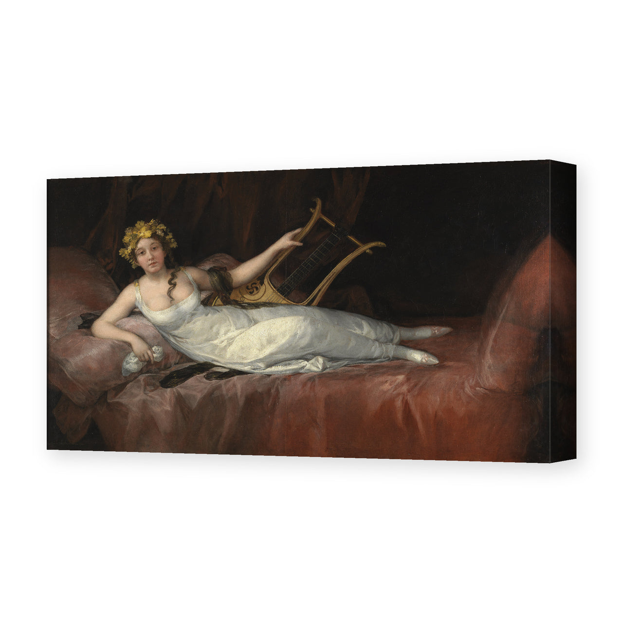 Francisco Goya's 'The Marchioness of Santa Cruz' painting reproduced as a gallery-wrapped canvas print