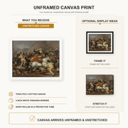 Francisco Goya - The Second of May canvas print size comparison and framing display infographic