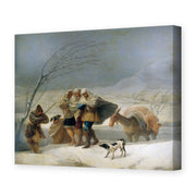Francisco Goya's 'The Snowstorm (Winter)' painting reproduced as a gallery-wrapped canvas print