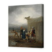 Francisco Goya's 'The Strolling Players' painting reproduced as a gallery-wrapped canvas print