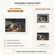 Francisco Goya - The Third of May 1808, El tres de mayo de 1808 en Madrid canvas print size comparison and framing display infographic