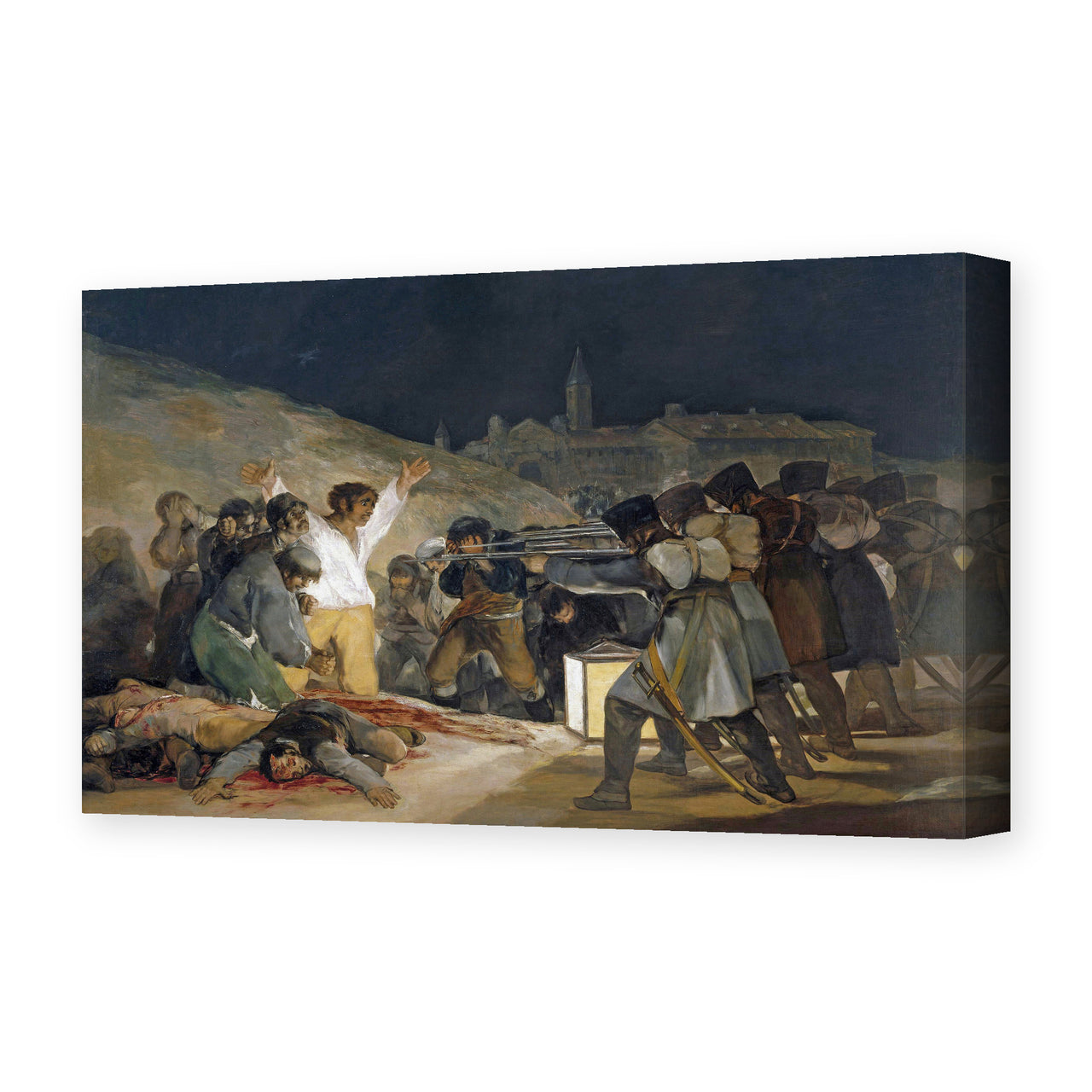 Francisco Goya's 'The Third of May 1808, El tres de mayo de 1808 en Madrid' painting reproduced as a gallery-wrapped canvas print