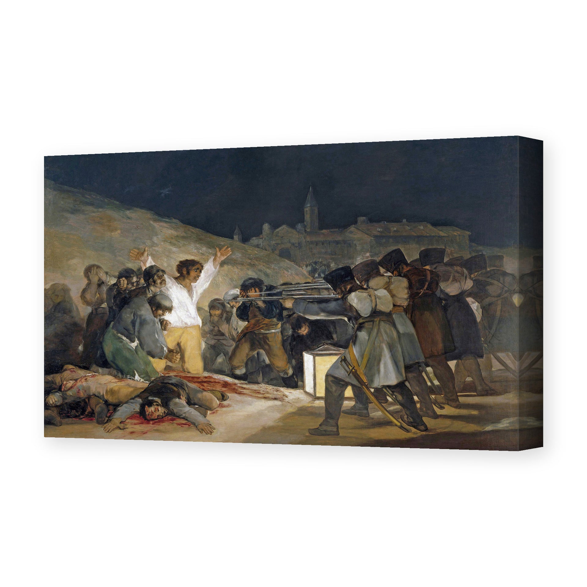Francisco Goya's 'The Third of May 1808, El tres de mayo de 1808 en Madrid' painting reproduced as a gallery-wrapped canvas print